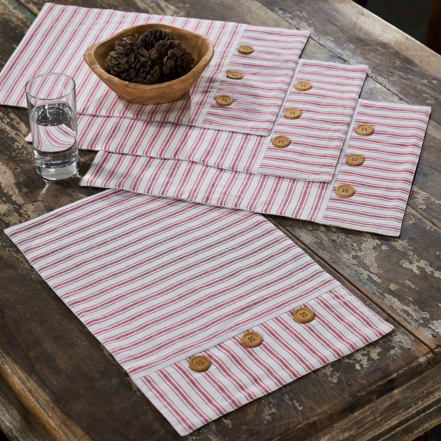 Timeless Ticking Red Placemat Set of 4