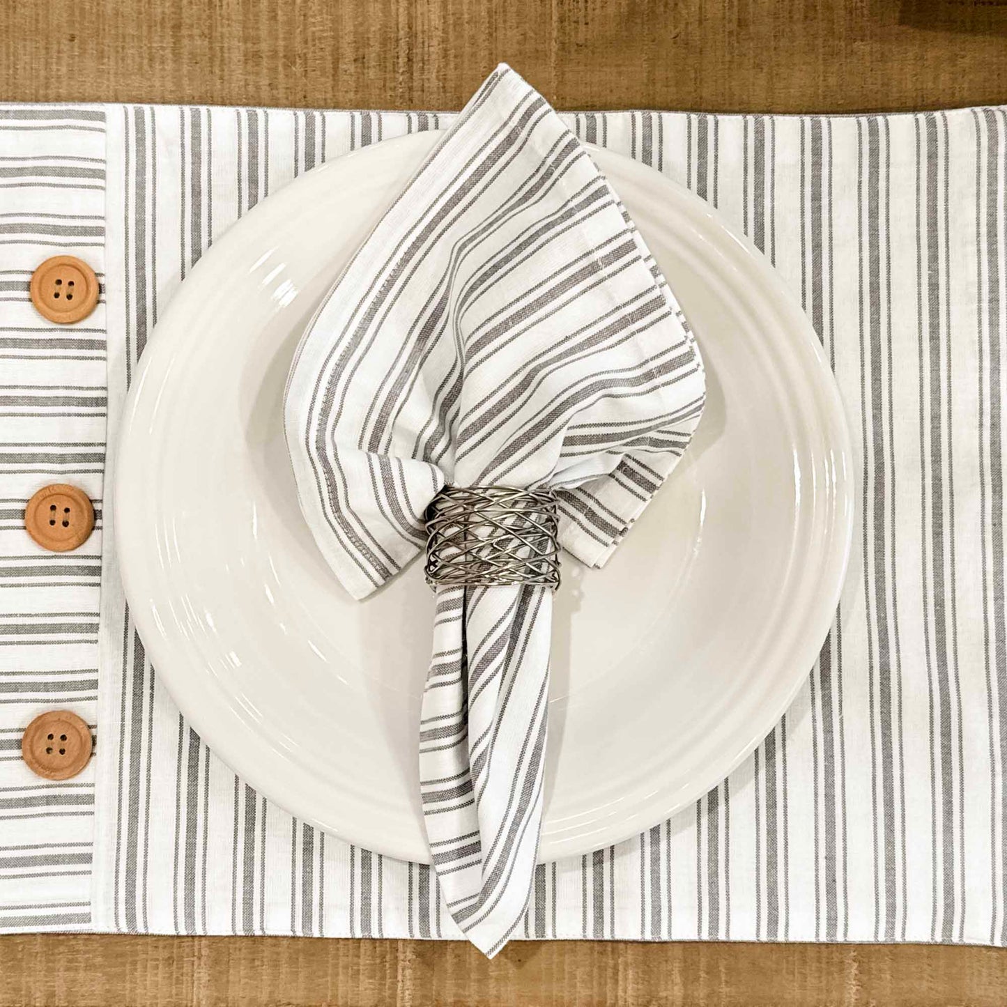 Timeless Ticking Gray Napkin Set of 4