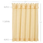 Annie Buffalo Yellow Check Ruffled Shower Curtain 72x72