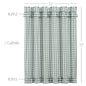 Annie Buffalo Green Check Ruffled Shower Curtain 72x72