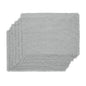 Burlap Dove Grey Placemat Set of 6 Fringed 13x19