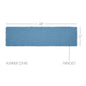 Burlap Blue Runner Fringed 12x48