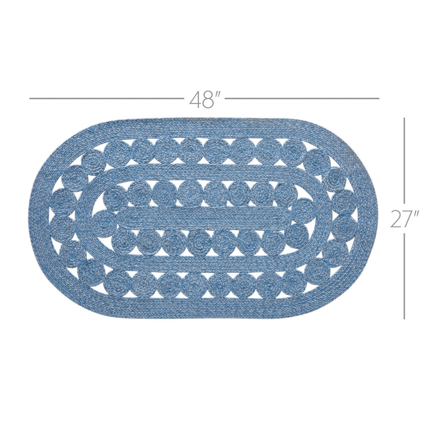 Celeste Blended Blue Indoor/Outdoor Rug Oval 27x48