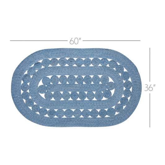 Celeste Blended Blue Indoor/Outdoor Rug Oval 36x60