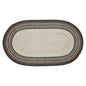 Floral Vine Jute Rug Oval Welcome w/ Pad 27x48