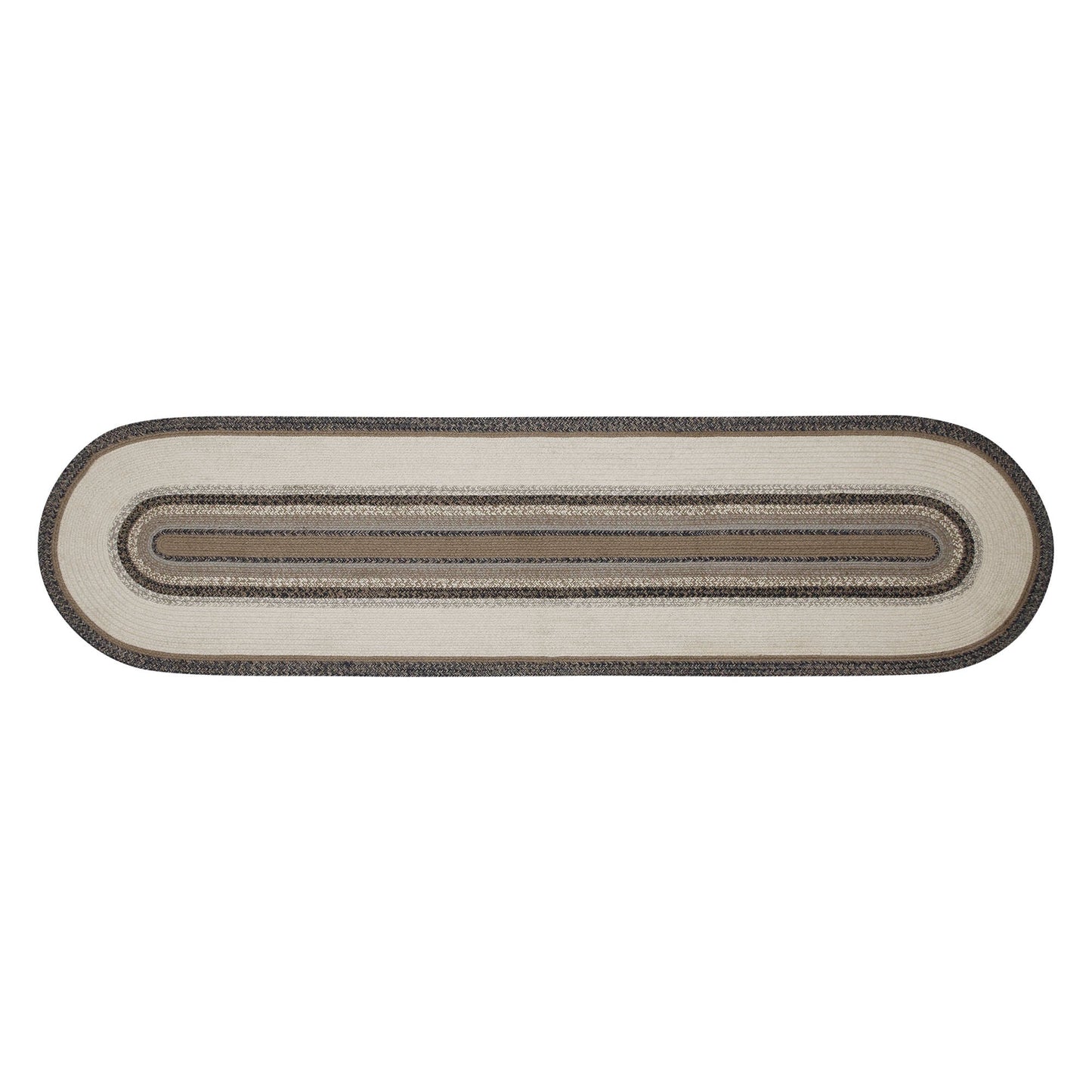 Floral Vine Jute Rug/Runner Oval w/ Pad 24x96