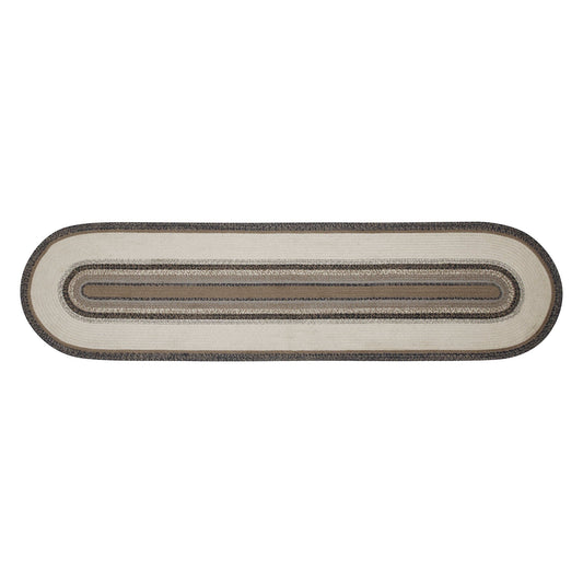 Floral Vine Jute Rug/Runner Oval w/ Pad 24x96