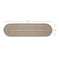 Kaila Jute Rug/Runner Oval w/ Pad 24x96