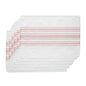Antique White Stripe Coral Indoor/Outdoor Placemat Set of 6 13x19