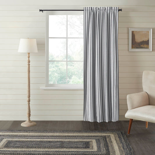 Sawyer Mill Black Ticking Stripe Blackout Panel