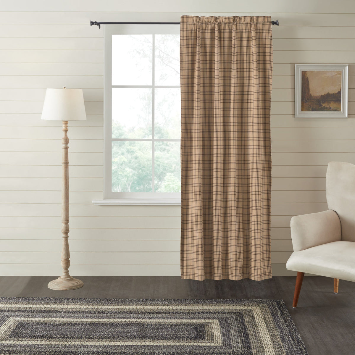 Sawyer Mill Charcoal Plaid Blackout Panel
