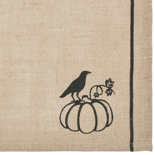 Raven Harvest Farmhouse Rustic Natural Jute Burlap Placemat Set (2) 13x19 Inch Table Mats
