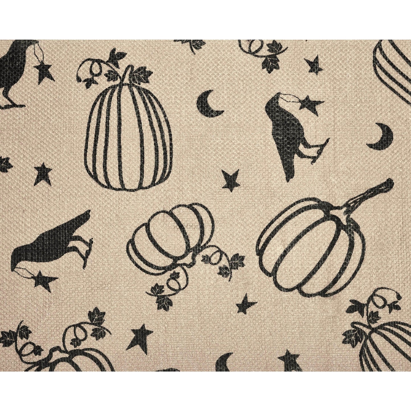 Raven Harvest Black Polypropylene Indoor Outdoor Runner Rug 17x48 Farmhouse Rustic Durable Easy Clean Entryway Patio Kitchen Hallway