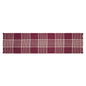 Eston Burgundy Tan Plaid Runner 12x48