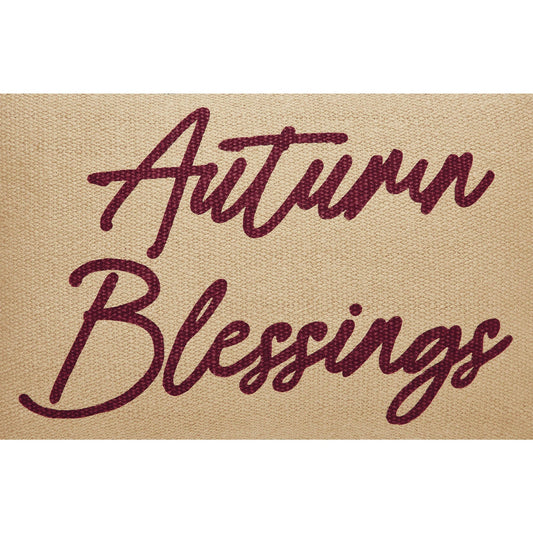 Decorative Throw Pillow Connell Autumn Blessings 9.5x14in Fall Harvest Seasonal Home Decor Accent Pillow