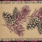 Connell Pinecone Decorative Throw Pillow 14x22, Rustic Woodland Lumbar Accent Cushion for Home Decor