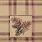 Connell Pinecone Plaid Cotton Kitchen & Dish Towel Set, 3 Absorbent Rustic Farmhouse Lodge Decor Tea Towels, 19x28 Inch