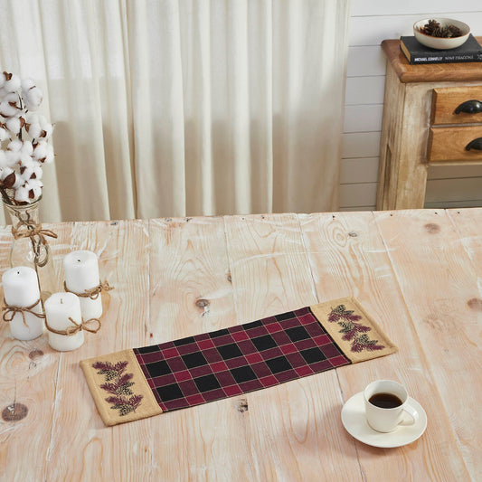 Connell Rustic Pinecone Table Runner Inch Lodge Cabin Woodland Dining Decor