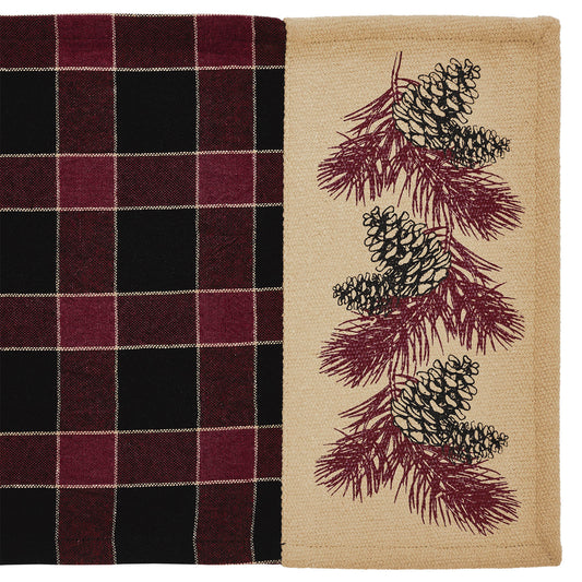 Connell Rustic Pinecone Table Runner 8x24 Inch Lodge Cabin Woodland Dining Decor