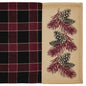 Connell Rustic Lodge Farmhouse Pinecone Fabric Table Runner 12x36 Inch Home Decor