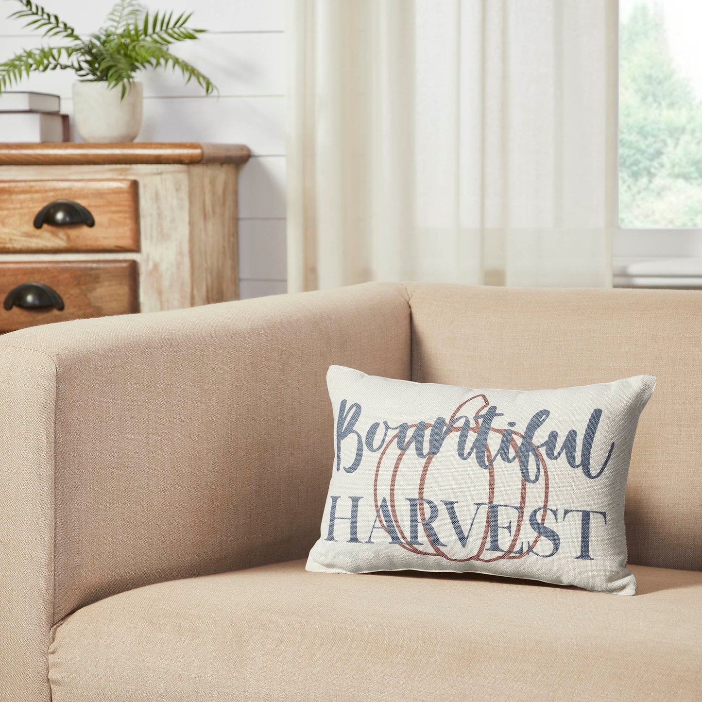 Pumpkin Harvest Fall Decorative Throw Pillow Inch Lumbar Accent Autumn Farmhouse Home Decor