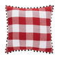Annie Red Check Vintage Santa Pillow 18x18