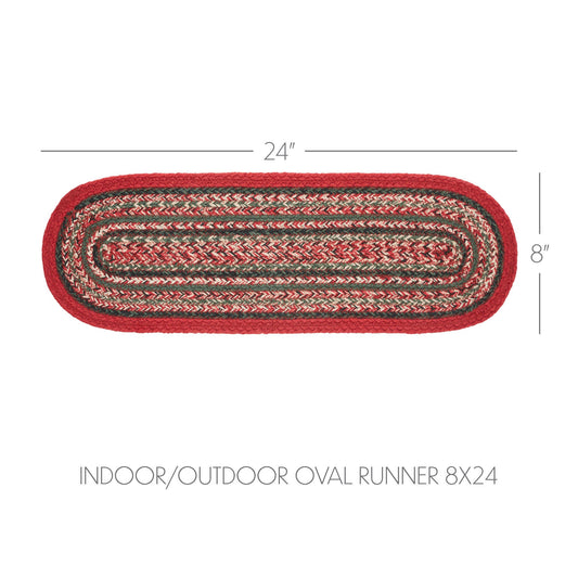 Forrester Indoor/Outdoor Oval Runner 8x24