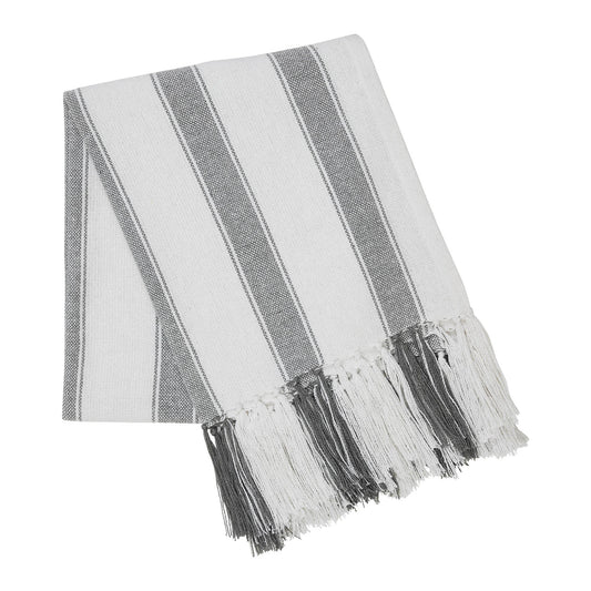 Grace Grain Sack Stripe Woven Throw 50x60