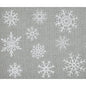 Yuletide Burlap Dove Grey Snowflake Placemat Set of 2 13x19