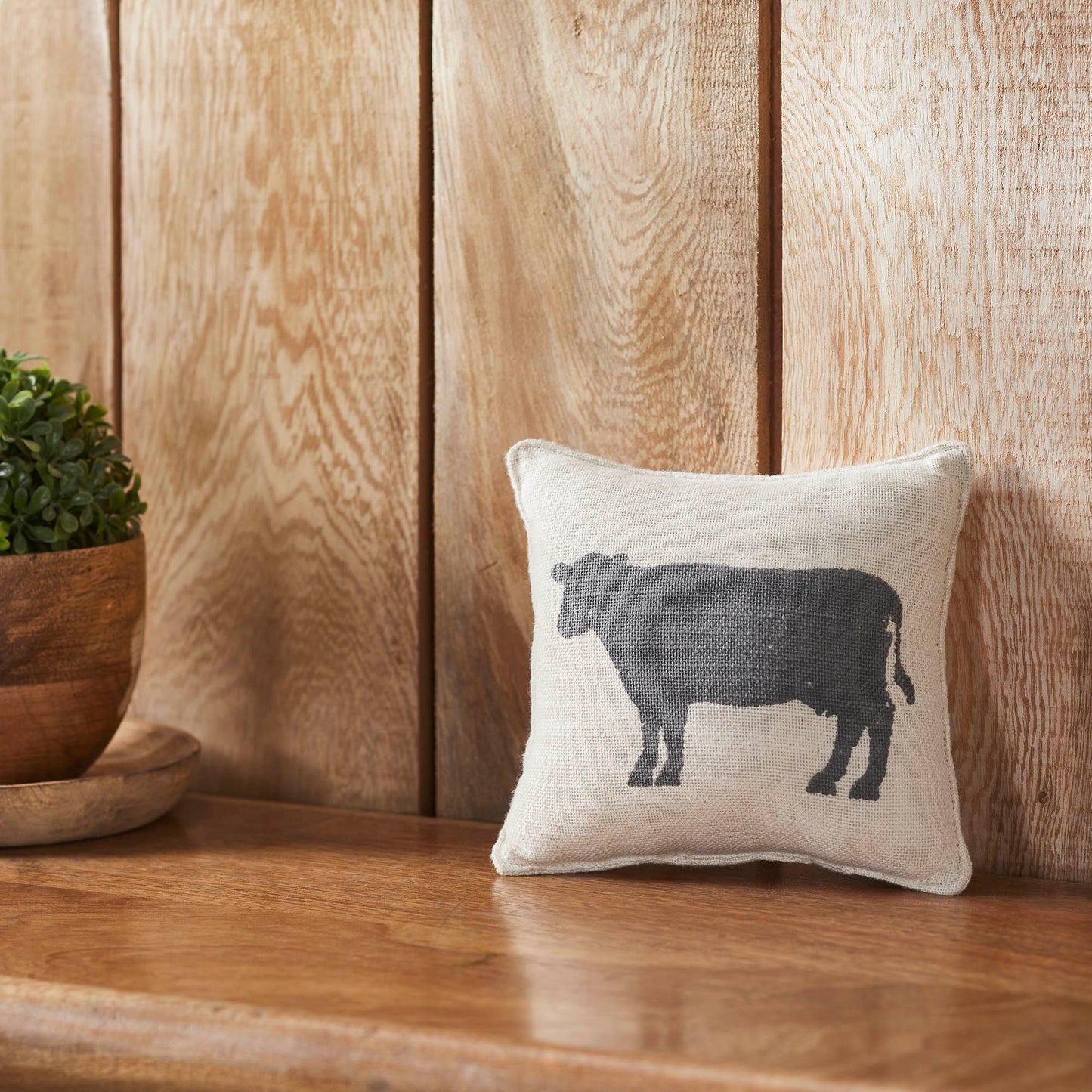 Finders Keepers Cow Silhouette Pillow