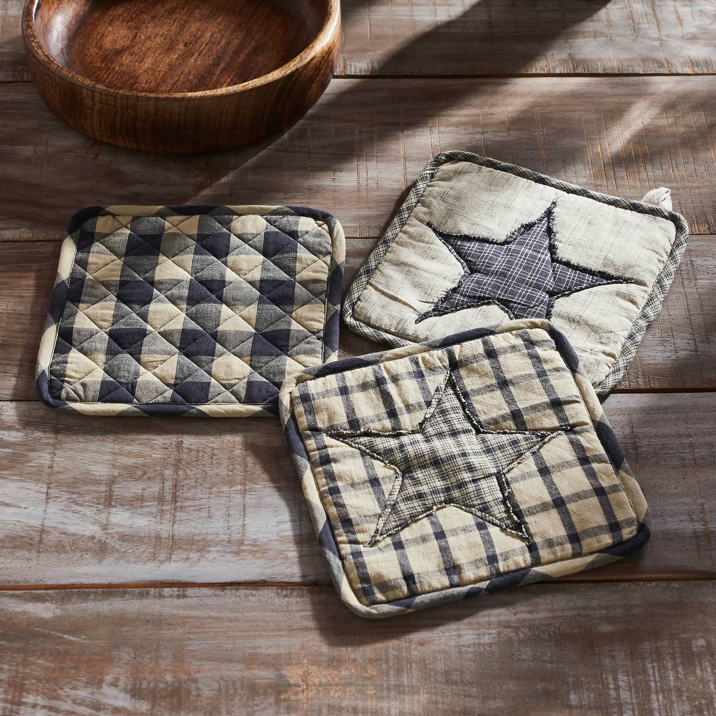 My Country Patchwork Pot Holder Set of 3
