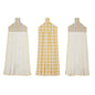Buzzy Bees Button Loop Tea Towel Set of 3