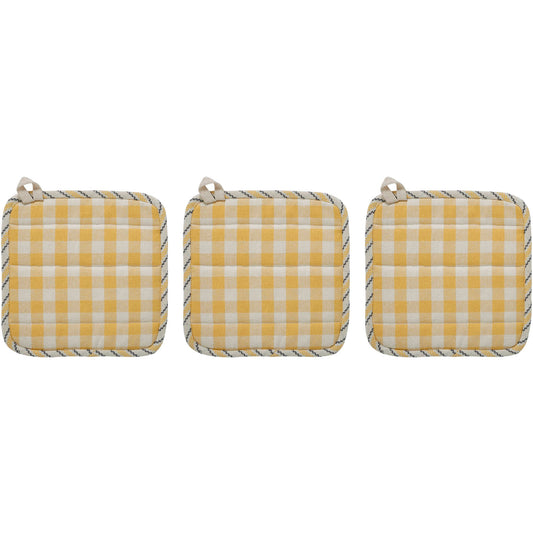 Buzzy Bees Pot Holder Set of 3 8x8