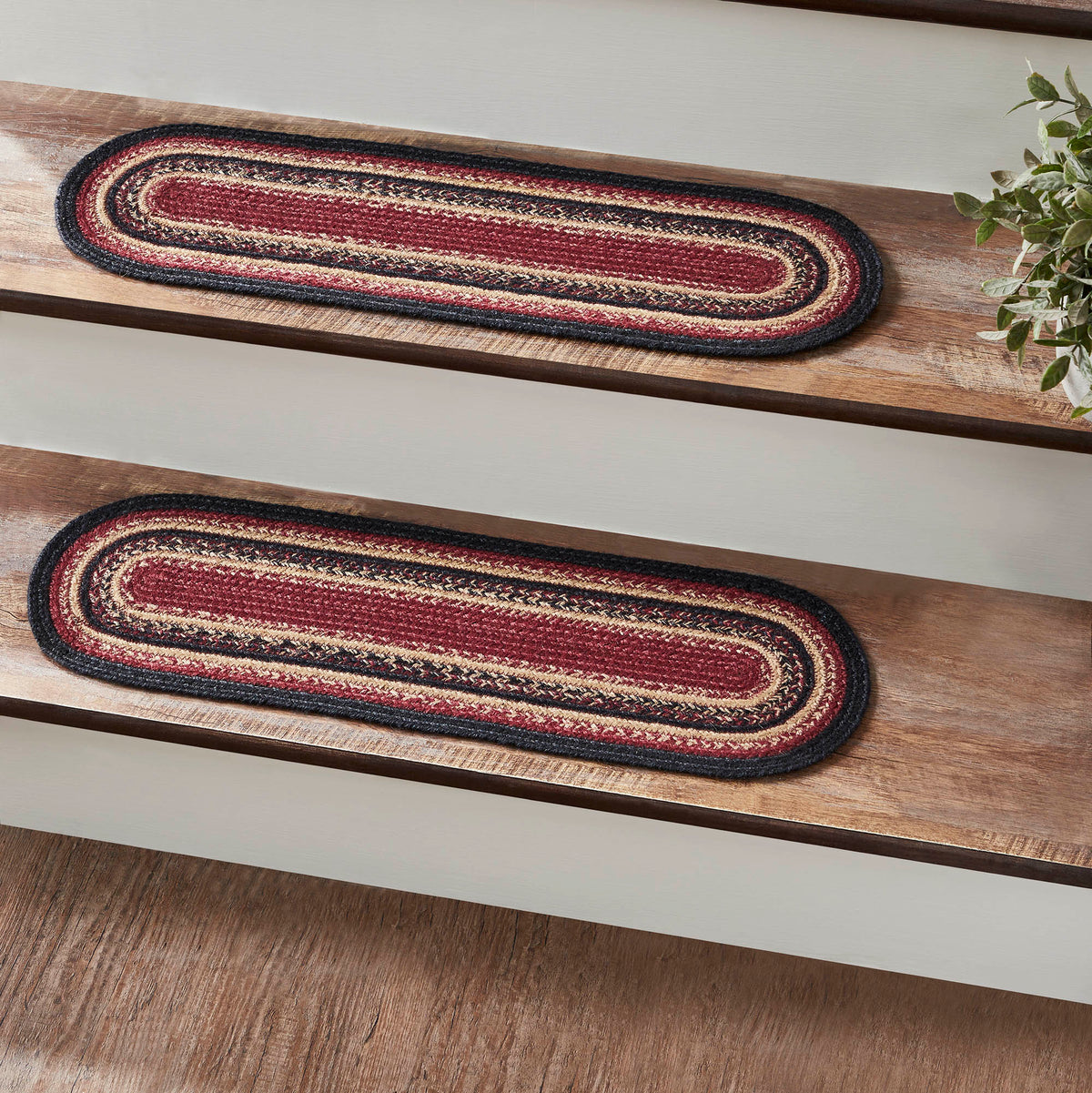 Connell Jute Stair Tread Oval Latex Set of 2