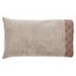 Custom House Burgundy Tan Jacquard Standard Pillow Case Set of 2 21x30+4