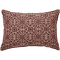 Custom House Burgundy Tan Jacquard Pillow 9.5x14