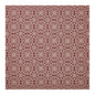 Custom House Burgundy Tan Jacquard Table Topper 42x42