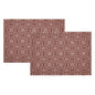 Custom House Burgundy Tan Jacquard Placemat Set of 2 13x19