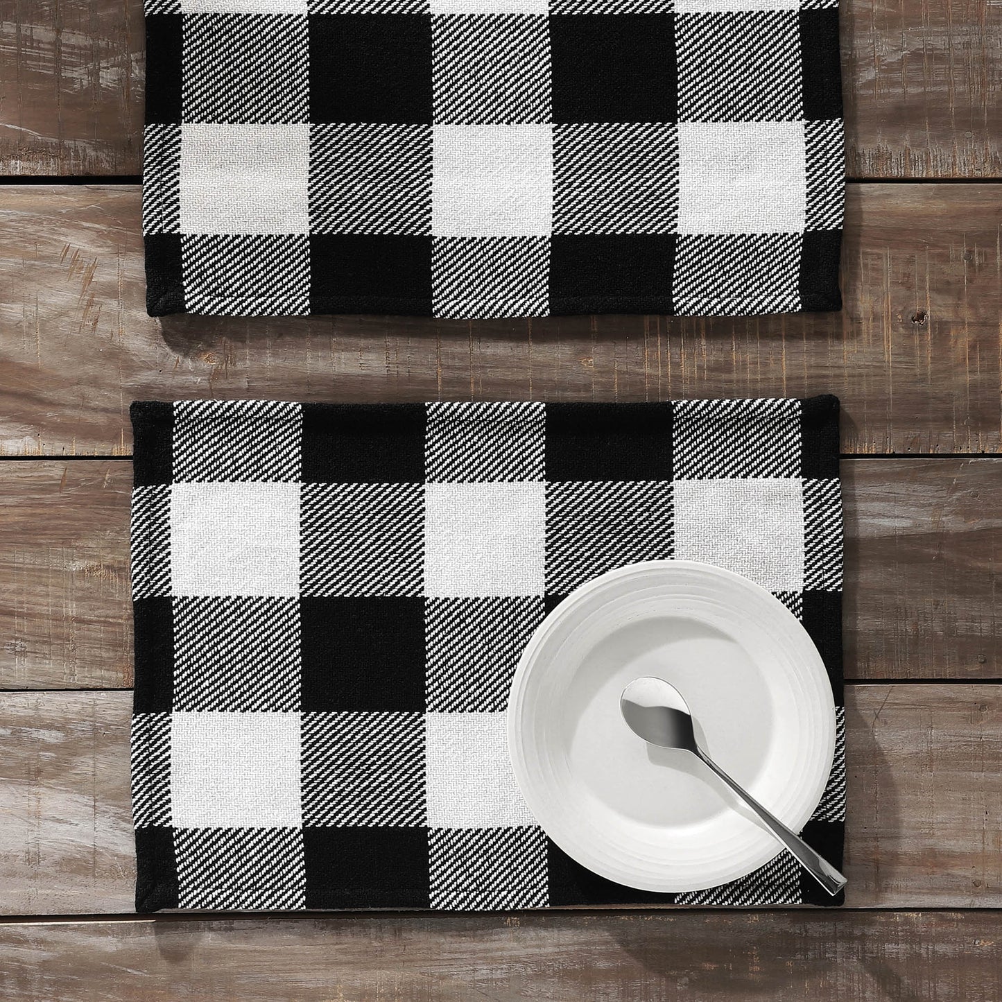 Annie Buffalo Check Black Placemat Set of 2