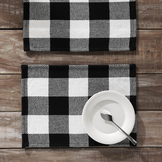 Annie Buffalo Check Black Placemat Set of 2
