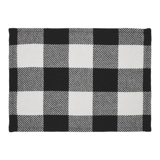 Annie Buffalo Check Black Placemat Set of 2 13x19