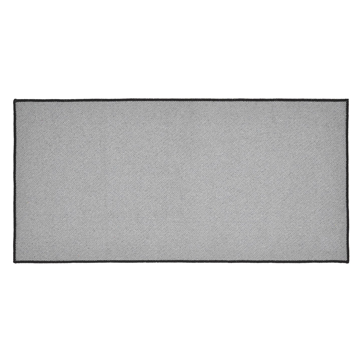 Annie Buffalo Check Black Polyester Rug Rect 17x36