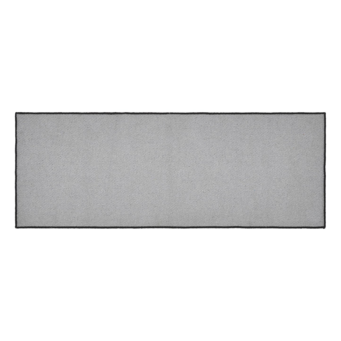 Annie Buffalo Check Black Polyester Rug Rect 17x48