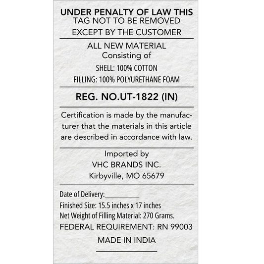 Annie Blue White Ruffled Check Farmhouse Country Chair Pad 15.5x17 -