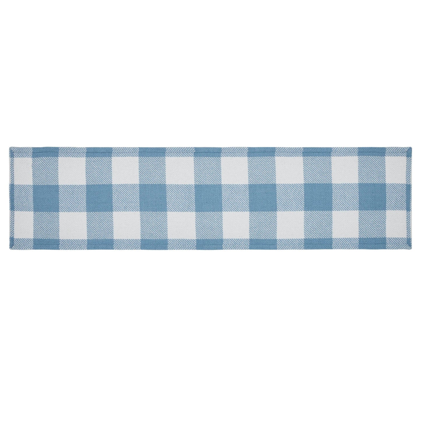 Annie Buffalo Check Blue Runner 12x48