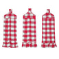 Annie Buffalo Check Red Button Loop Tea Towel Set of 3
