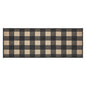 Black Check Polyester Rug Rect 17x48