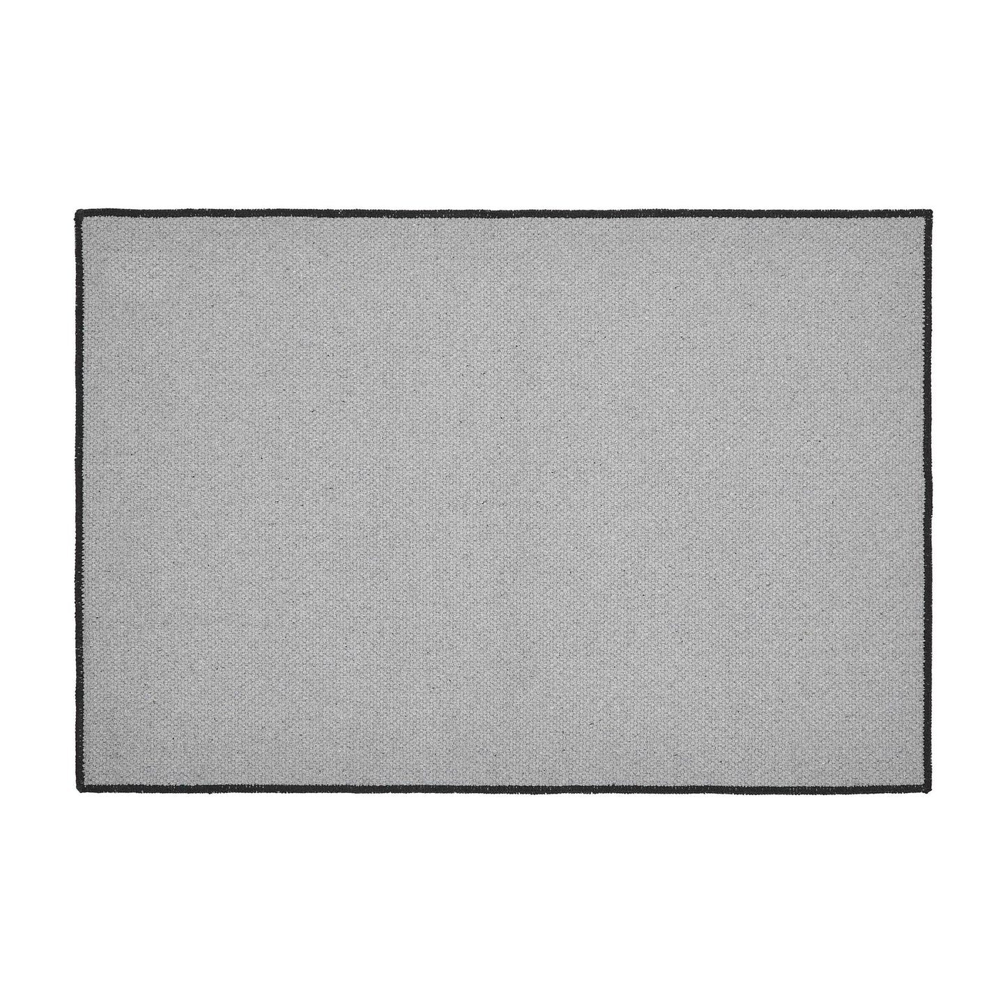 Black Check Polyester Rug Rect 20x30