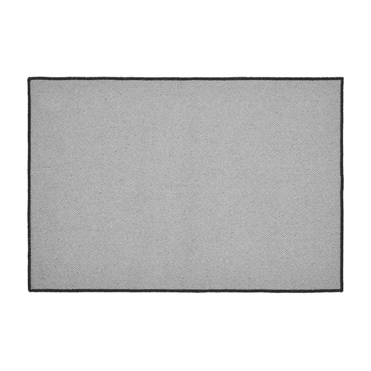 Black Check Polyester Rug Rect 20x30
