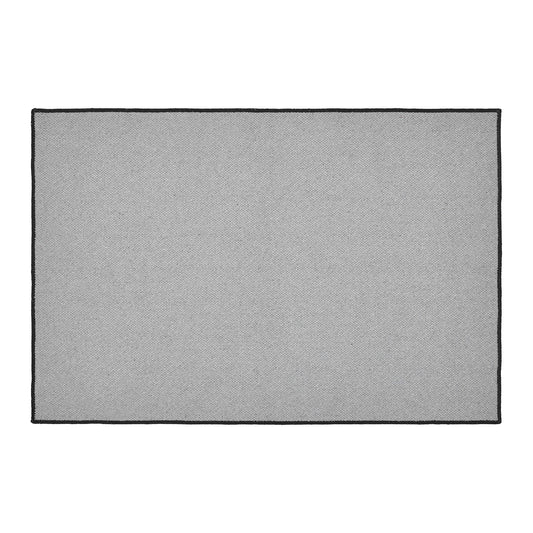 Black Check Polyester Rug Rect 24x36